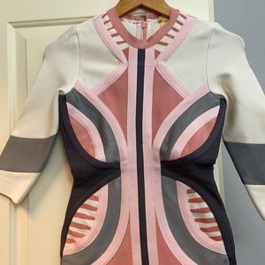 90💯rayon 9% nylon and 1 %spandex body con dress